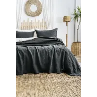 Şaheser Home Collection Yatak Örtüsü Çift Kişilik Silvia Antrasit