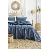 Şaheser Home Collection Yatak Örtüsü Çift Kişilik Silvia İndigo