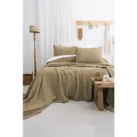 Şaheser Home Collection Yatak Örtüsü Çift Kişilik Janna Haki