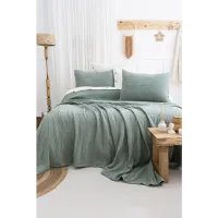 Şaheser Home Collection Yatak Örtüsü Çift Kişilik Janna Yeşil
