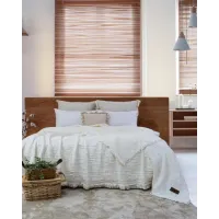 Şaheser Home Collection Müslin Yatak Örtüsü Çift Kişilik Oscar Krem