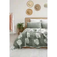 Şaheser Home Collection Yatak Örtüsü Seti Çift Kişilik Forest Yeşil