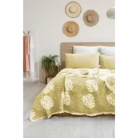 Şaheser Home Collection Yatak Örtüsü Seti Çift Kişilik Forest Sarı