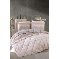 Clasy Çift Kişilik Ranforce Yorgan Seti Mahfer V1 Bej