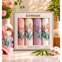 Altınbaşak Bambu 4´lü 50x90 El Havlusu Serena