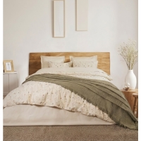 Şaheser Home Collection  Çift Kişilik Pikeli Dijital Baskılı Nevresim Takımı Marvin Haki