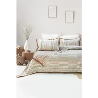 Şaheser Home Collection Yatak Örtüsü Çift Kişilik Müslin Lia Kiremit