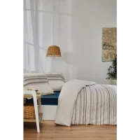 Özdilek Çift Kişilik Ranforce Nevresim Takımı Coser Bej