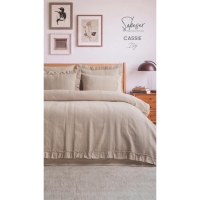 Şaheser Home Collection Yatak Örtüsü Çift Kişilik Cassie Bej