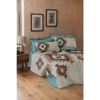 Cotton Box Ethnic  Çift Kişilik Nevresim Takımı Nomad Mint