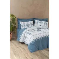 Cotton Box Tek Kişilik Bohem Nevresim Takımı Talora İndigo