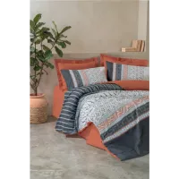 Cotton Box Toprak  Tek Kişilik Nevresim Takımı Strata Tarçın