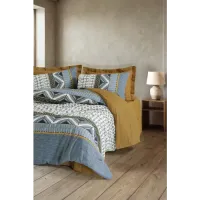Cotton Box Toprak Çift Kişilik Nevresim Takımı Rawa Hardal