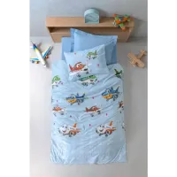 Cotton Box Genç Ranforce Nevresim Takımı Tek Kişilik Jetty İndigo
