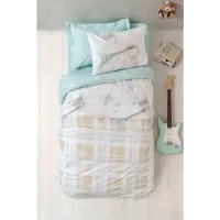 Cotton Box Genç Ranforce Nevresim Takımı Tek Kişilik Riff Mint