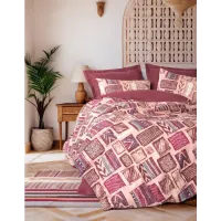 Cotton Box Ethnic Nevresim Takımı Tek Kişilik Estilo Bordo
